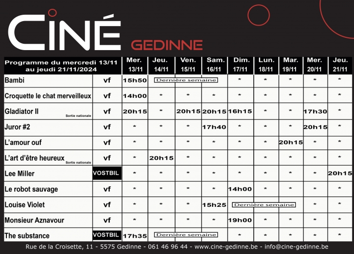 wellin,commune,cinéma,gedinne,ciné-gedinne,ouverture,film,programme,blog,province,luxembourg,namur,philippe,alexandre,asbl,salle,sortie,nationale,première