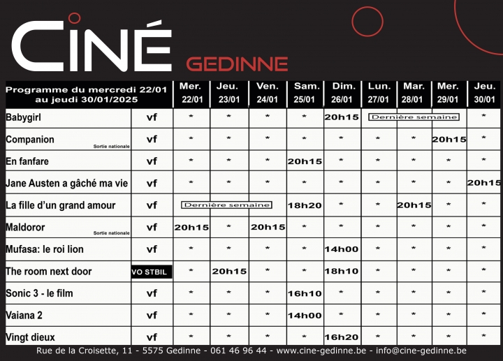 wellin,commune,cinéma,gedinne,ciné-gedinne,ouverture,film,programme,blog,province,luxembourg,namur,philippe,alexandre,asbl,salle,sortie,nationale,première