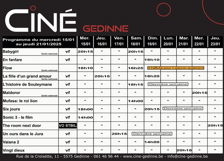 wellin,commune,cinéma,gedinne,ciné-gedinne,ouverture,film,programme,blog,province,luxembourg,namur,philippe,alexandre,asbl,salle,sortie,nationale,première