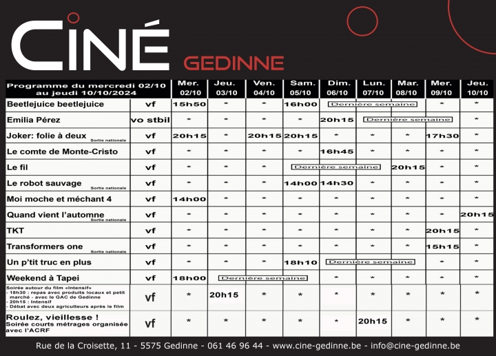 wellin,commune,cinéma,gedinne,ciné-gedinne,ouverture,film,programme,blog,province,luxembourg,namur,philippe,alexandre,asbl,salle,sortie,nationale,première